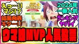 『発表されたウマ娘MVP人気投票ランキング結果がヤバすぎると話題になってる件』